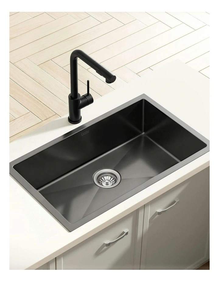 Stainless Steel Kitchen Sink 60x45Cm in Black image 3