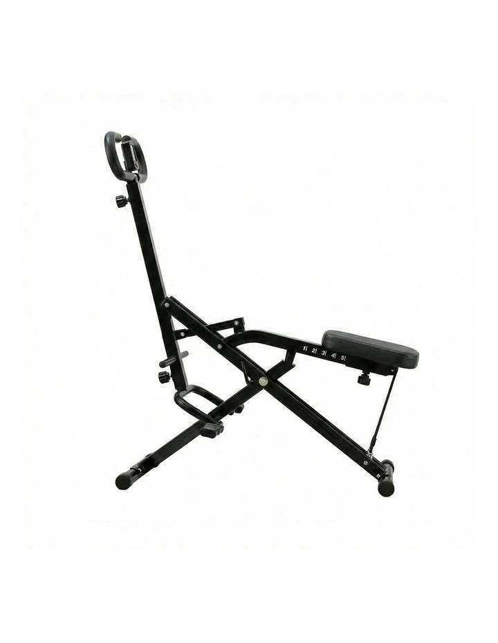 Foldable Squat Machine Deep Squat Rowing Machine in Black image 2