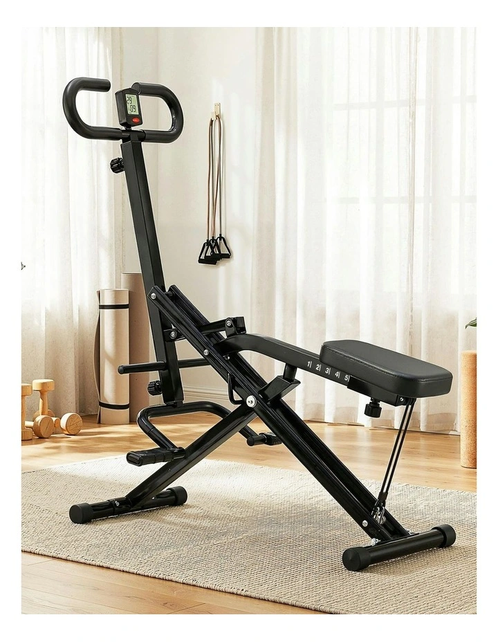 Foldable Squat Machine Deep Squat Rowing Machine in Black image 3