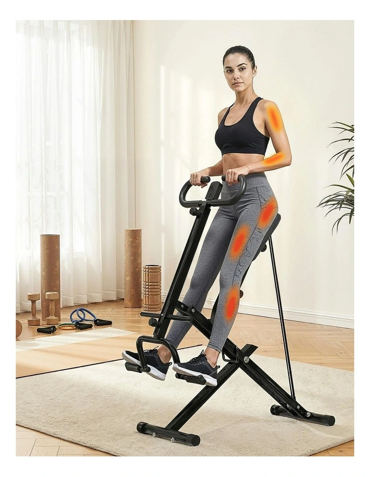 Foldable Squat Machine Deep Squat Rowing Machine in Black image 5