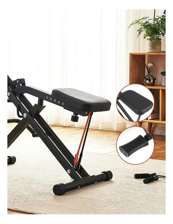 Foldable Squat Machine Deep Squat Rowing Machine in Black image 7