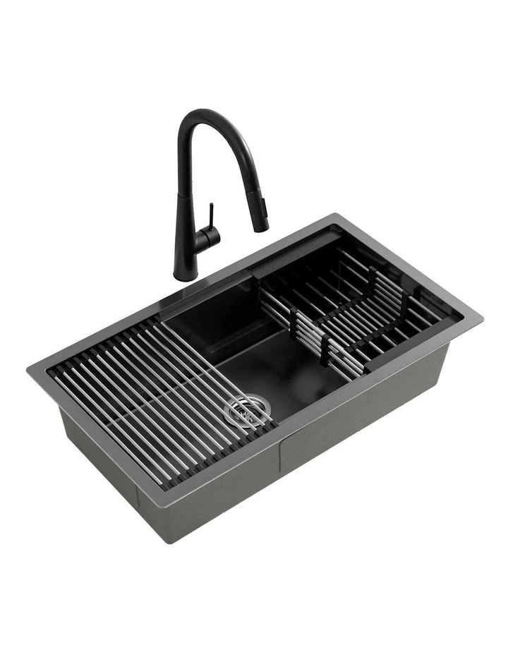 Stainless Steel Sink 70x45cm in Black image 1
