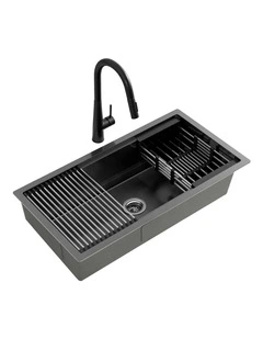 Stainless Steel Sink 81x45cm in Black