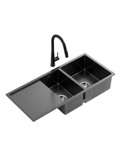 Stainless Steel Sink 100x45 Cm With in Black