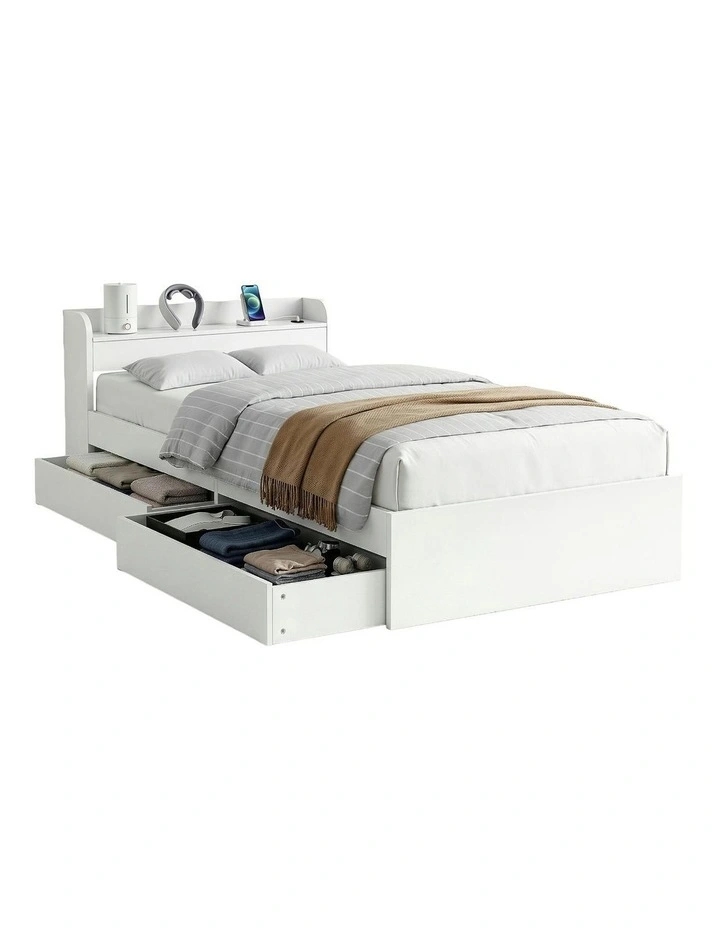 Bed Frame Single Size in White image 1