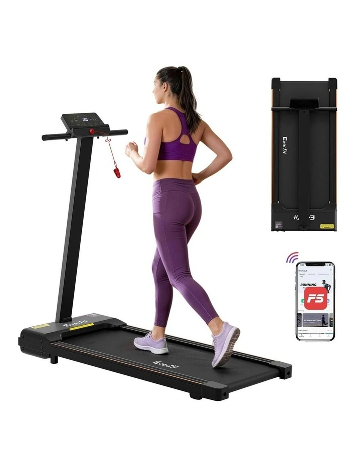 2 in 1 Walking Pad Foldable Treadmill in Black image 2