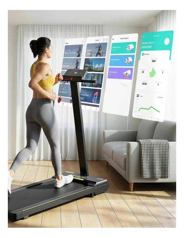 2 in 1 Walking Pad Foldable Treadmill in Black image 6