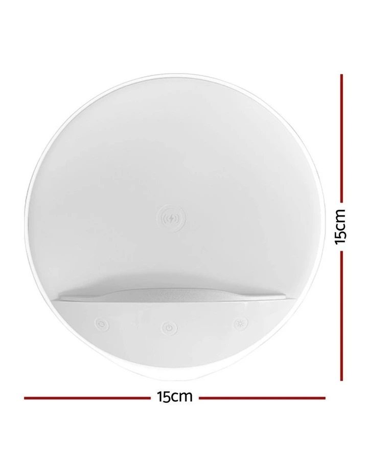 Bedside Lamp with Wireless Charger And Phone Holder Touch in White image 4