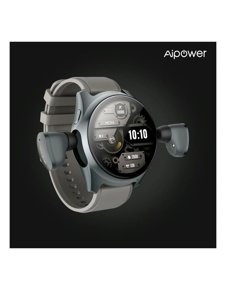 Smart Watch with Earbuds in Grey image 3