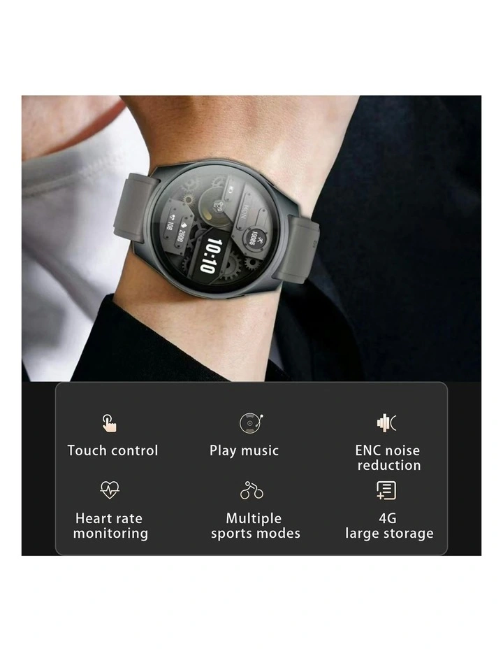 Smart Watch with Earbuds in Grey image 5