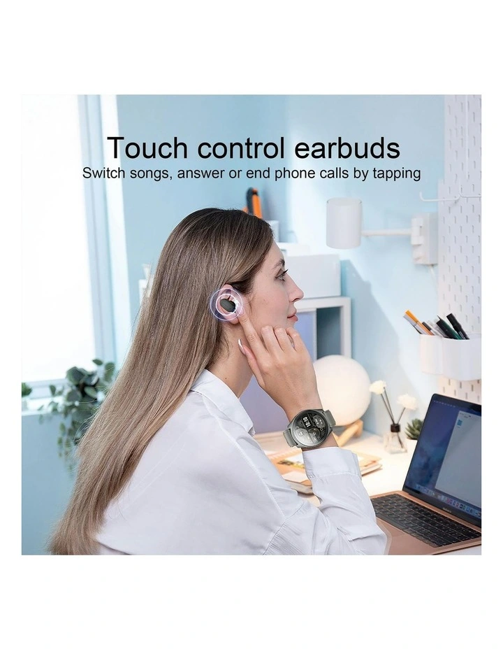 Smart Watch with Earbuds in Grey image 6