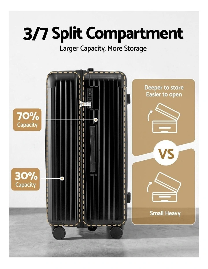 Trunk Luggage Suitcase in Black image 5