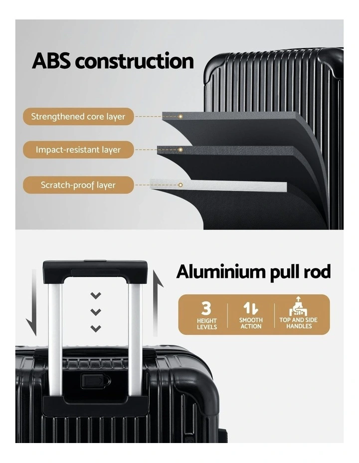 Trunk Luggage Suitcase in Black image 7