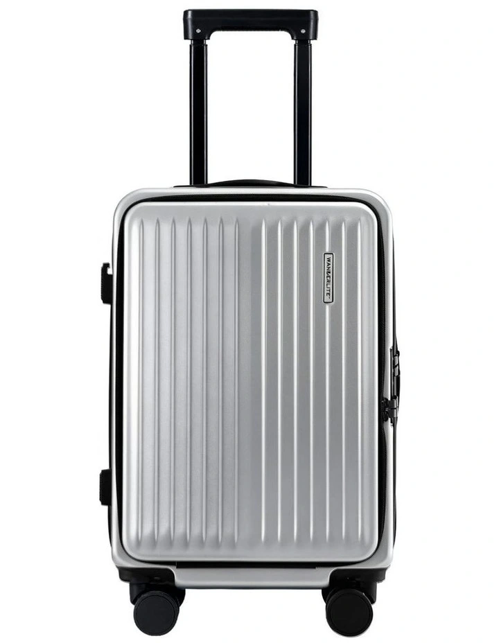 20 Carry-On Front Pocket Luggage  in Silver image 2