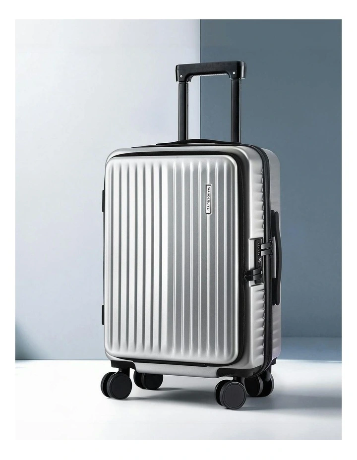 20 Carry-On Front Pocket Luggage  in Silver image 3