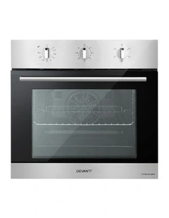 Stainless Steel Electric Built In Wall Oven 70L in Silver