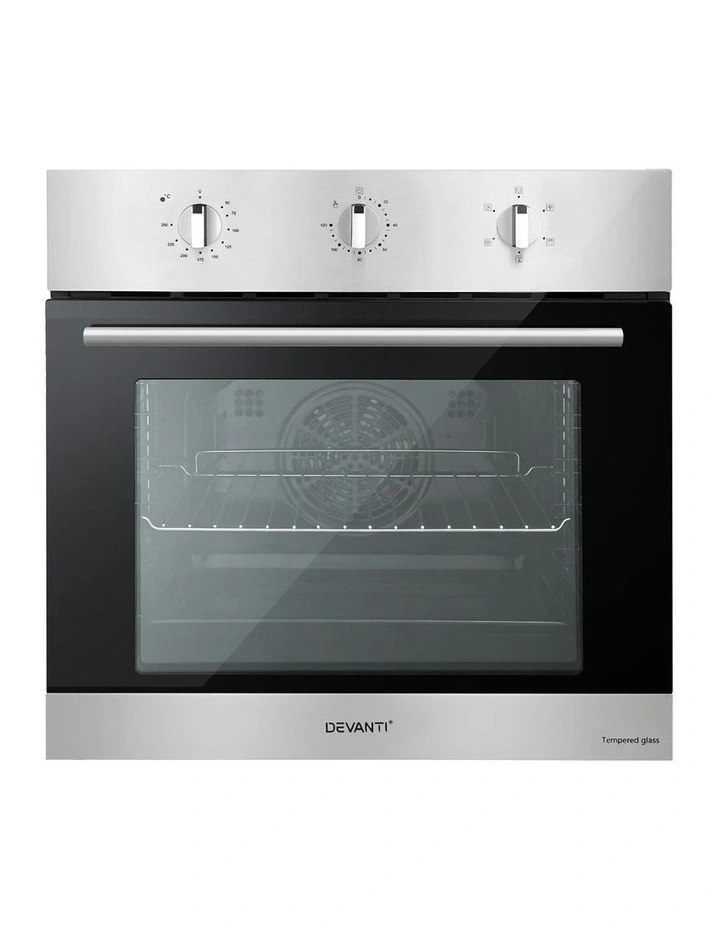 Stainless Steel Electric Built In Wall Oven 70L in Silver image 1