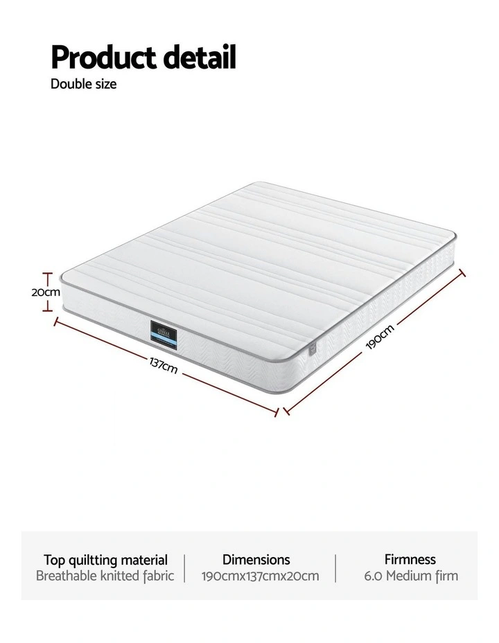 Giselle Double Mattress 20cm in White image 4