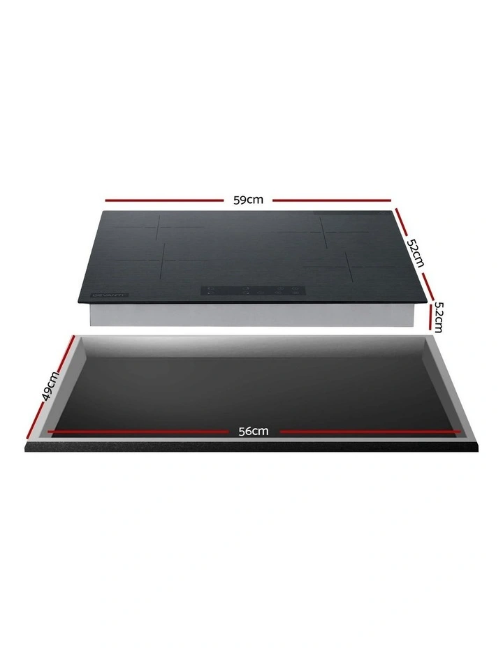Electric Touch Control Ceramic Cooktop 60cm in Grey image 4