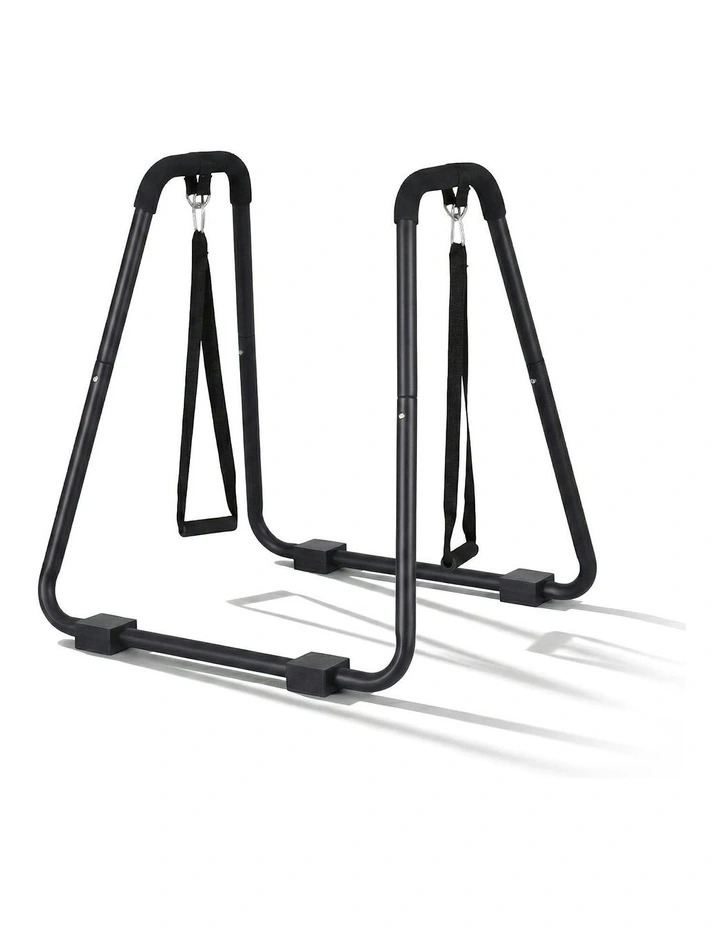 Dip Station Parallel Bars Heavy Duty Home Gym Stand Calisthenics in Black image 1