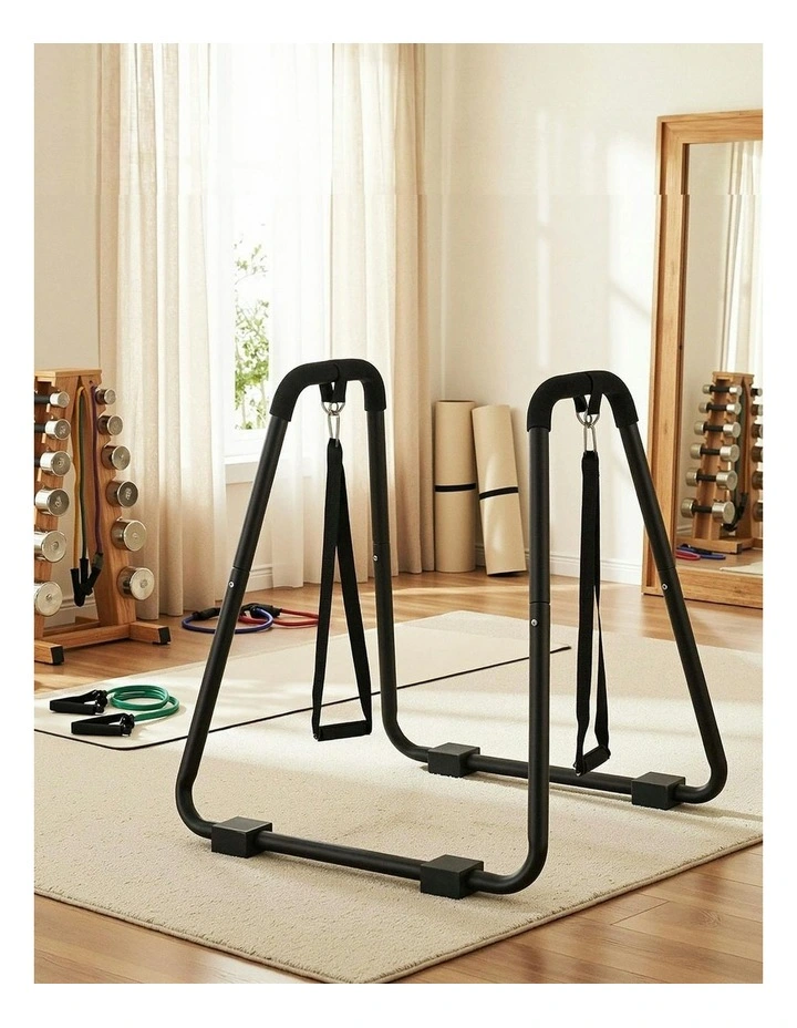 Dip Station Parallel Bars Heavy Duty Home Gym Stand Calisthenics in Black image 3