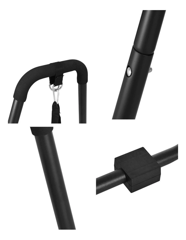 Dip Station Parallel Bars Heavy Duty Home Gym Stand Calisthenics in Black image 7