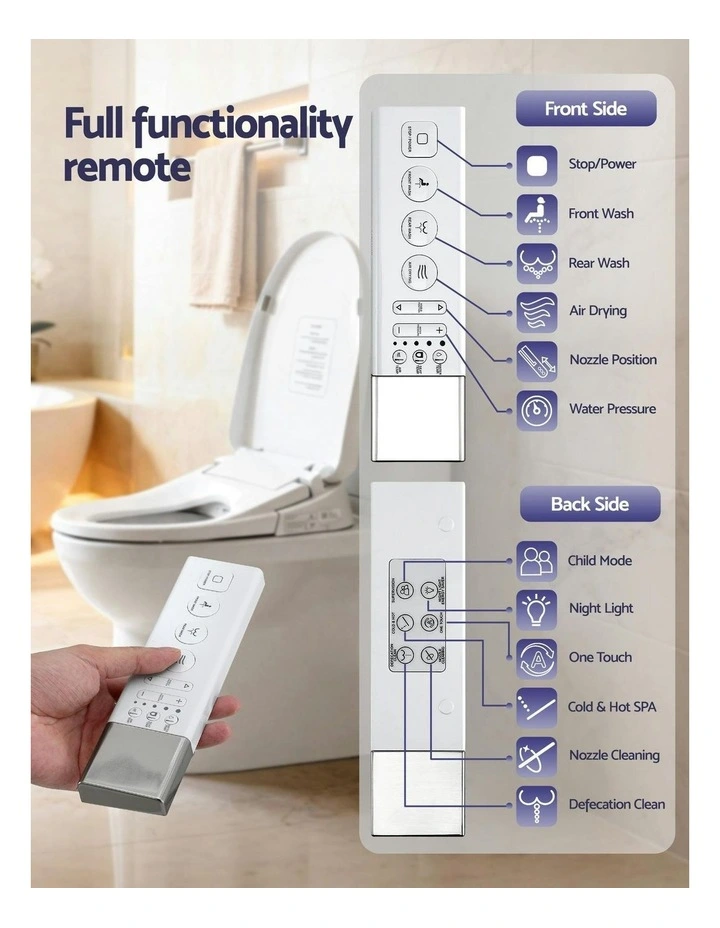 Smart Electric Bidet Toilet Seat in White image 5