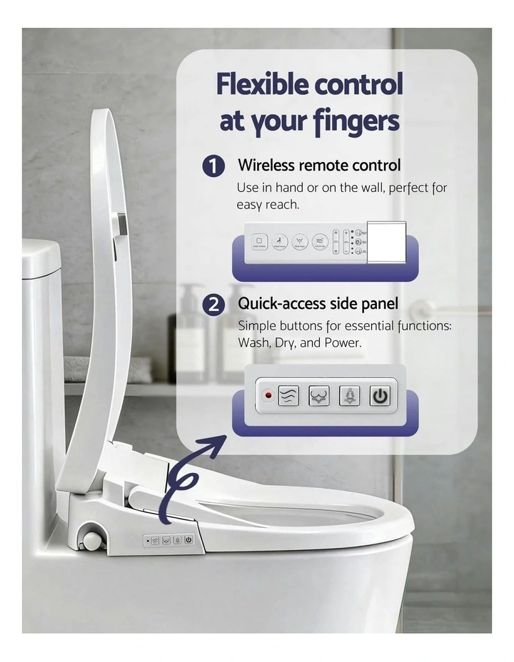 Smart Electric Bidet Toilet Seat in White image 6