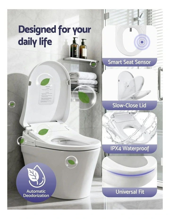 Smart Electric Bidet Toilet Seat in White image 7