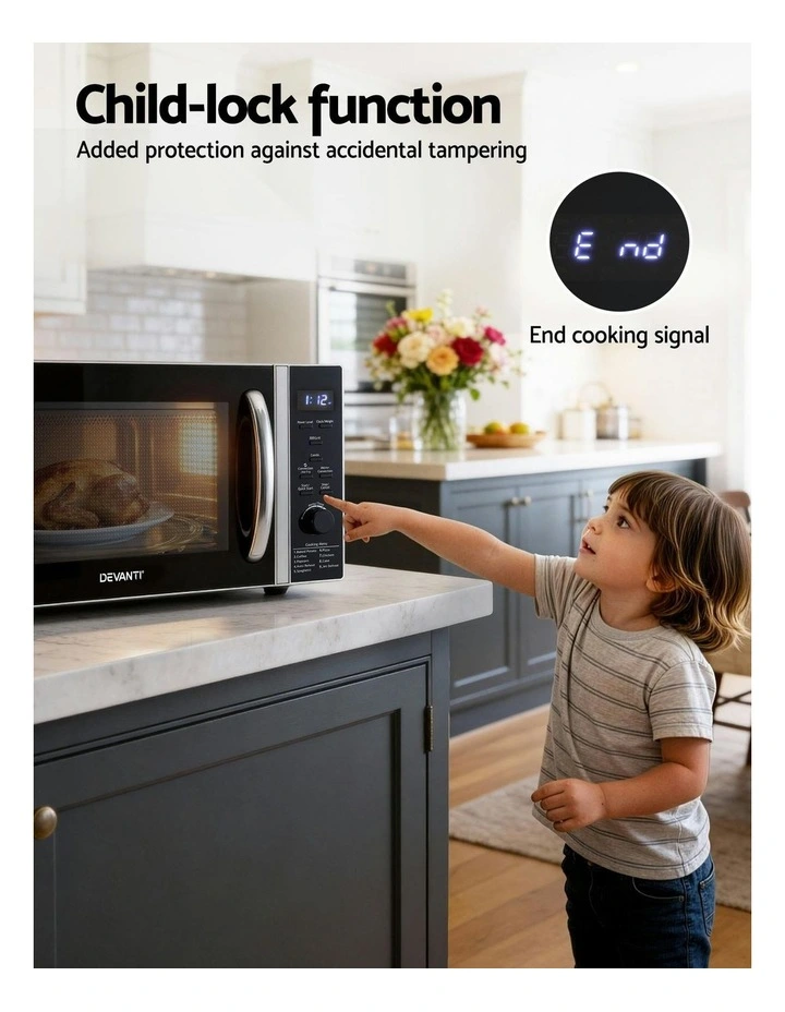 4-In-1 Microwave Oven 30L in Black image 5