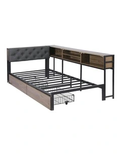 Bed Frame Single in Brown