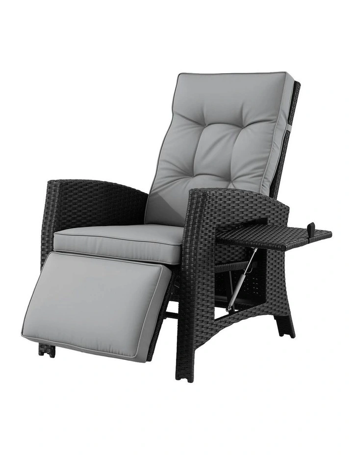 Outdoor Recliner Chairs in Grey image 1