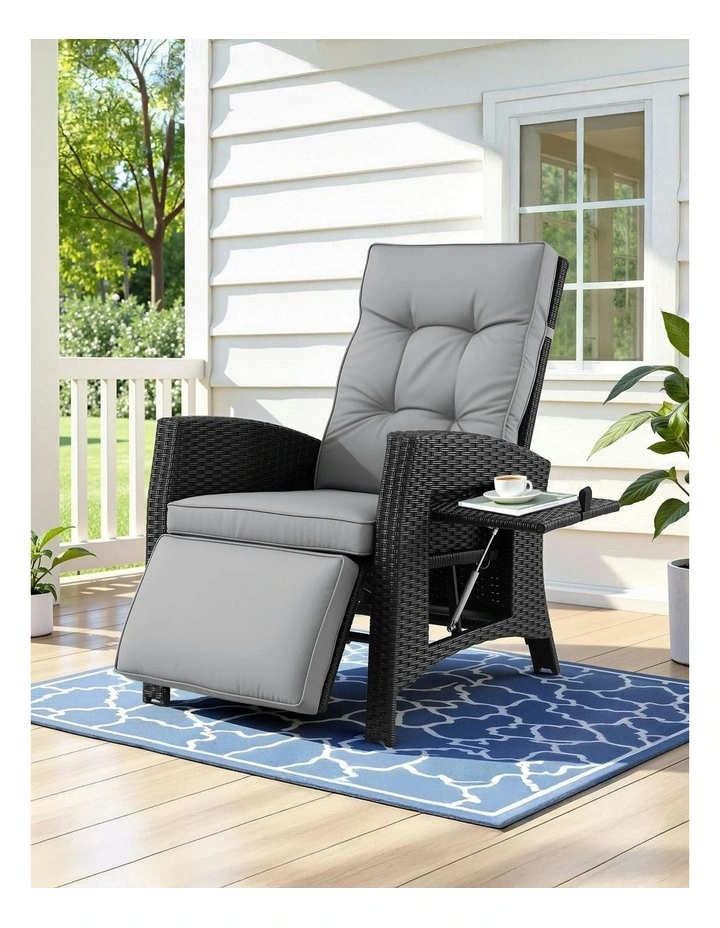 Outdoor Recliner Chairs in Grey image 3