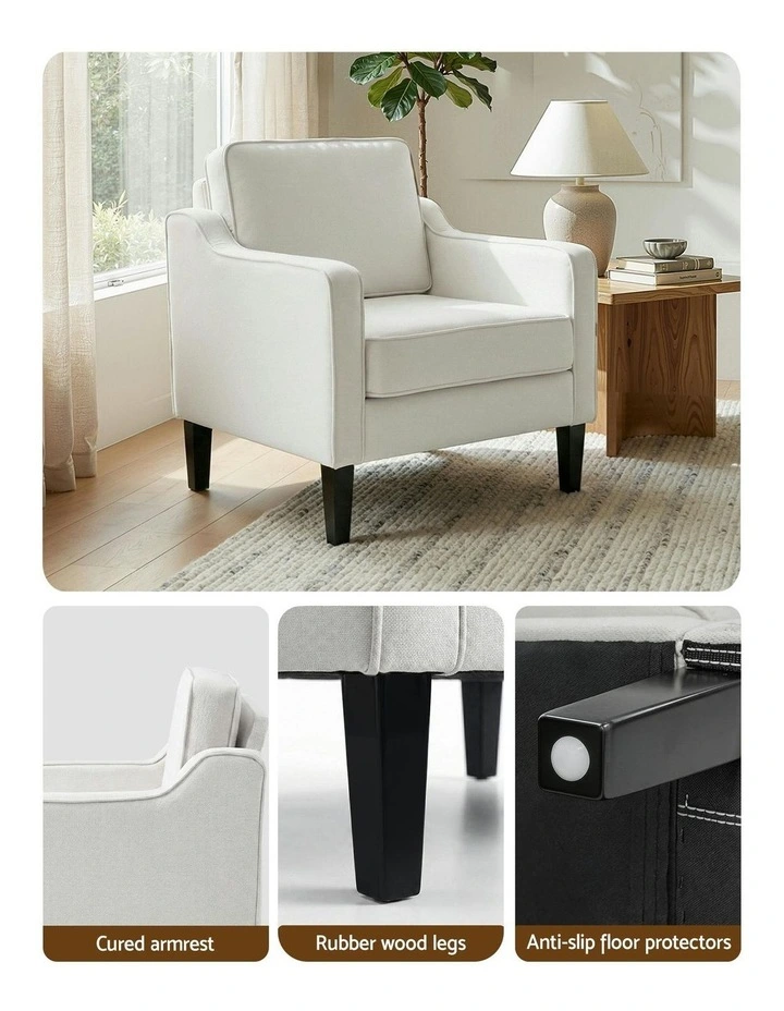Accent Armchair in White image 6