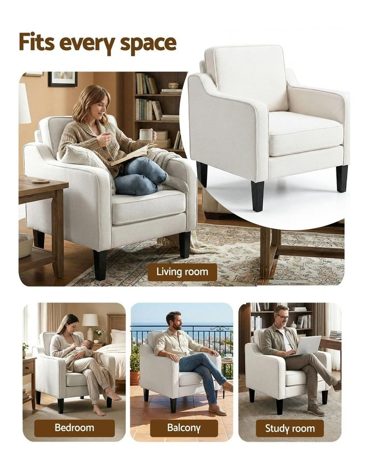 Accent Armchair in White image 7