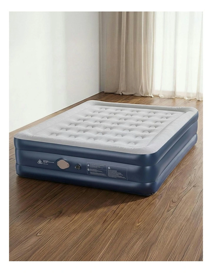 Queen Size Air Mattress Inflatable Bed 46cm in White image 3