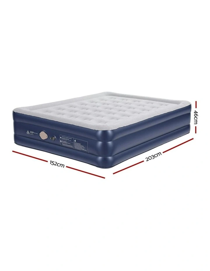 Queen Size Air Mattress Inflatable Bed 46cm in White image 4