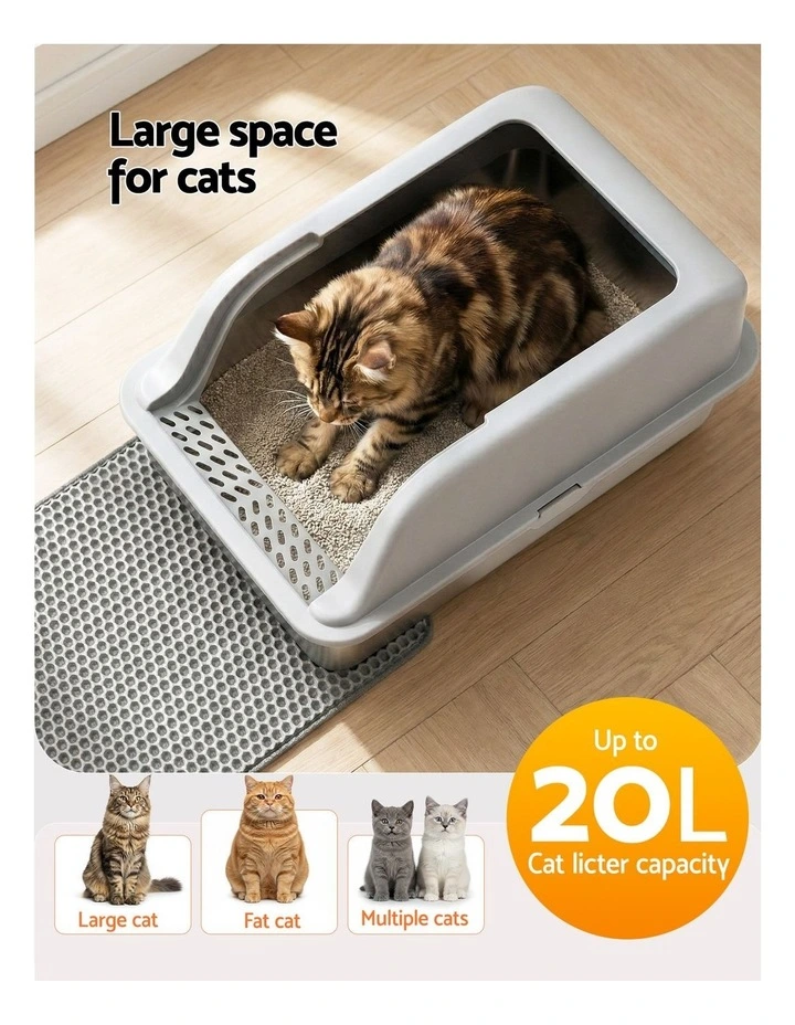 Stainless Steel Pet Litter Box in Grey image 7