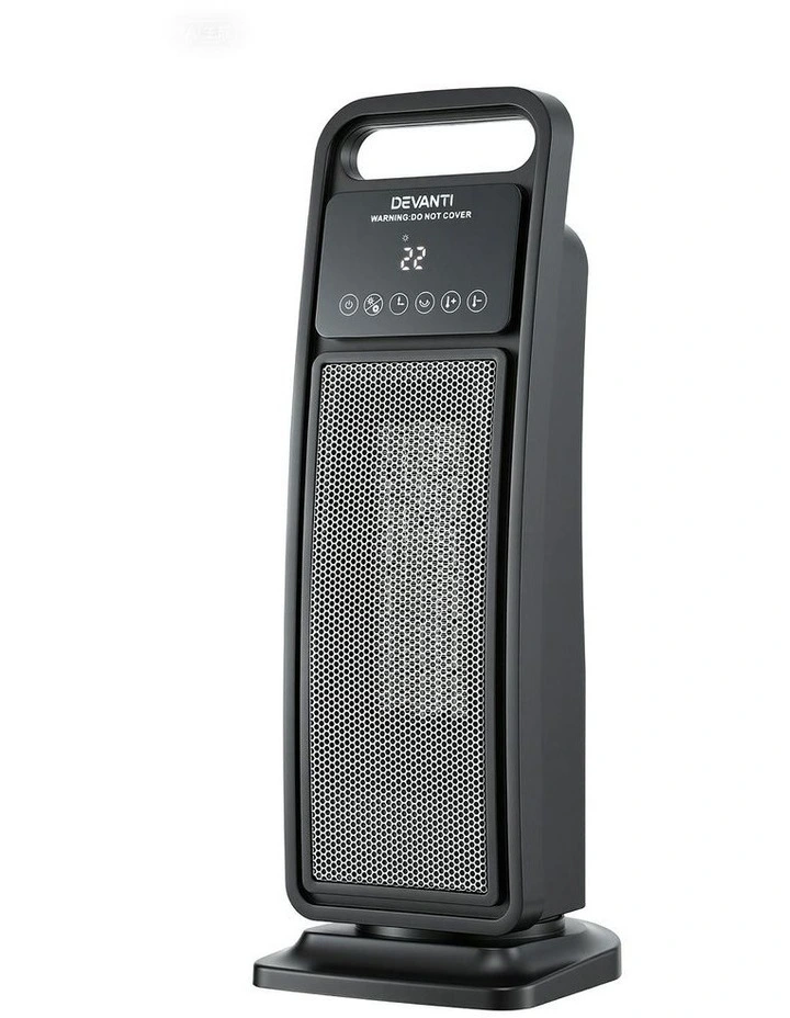 2000W Ceramic Space Heaters in Black image 1
