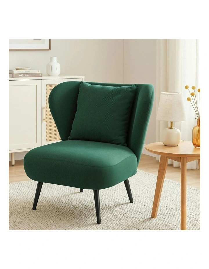 Accent Armchair in Velvet Green image 3