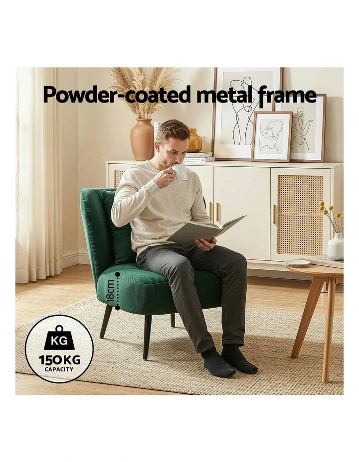 Accent Armchair in Velvet Green image 5