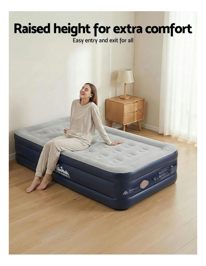 Single Size Air Mattress 46cm in White image 5