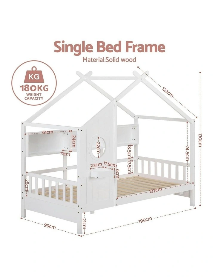 Single Bed Frame in White image 4