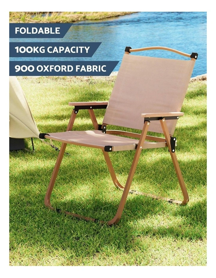 Camping Table Chair Set 3 Piece in Beige image 5