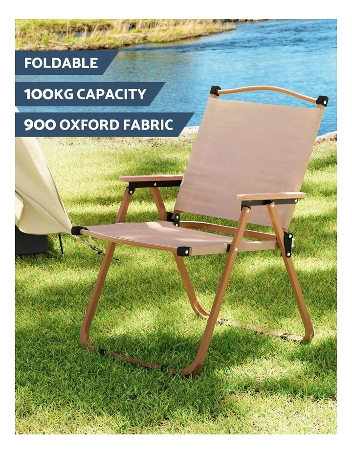 Camping Table Chair Set 3 Piece in Beige image 5