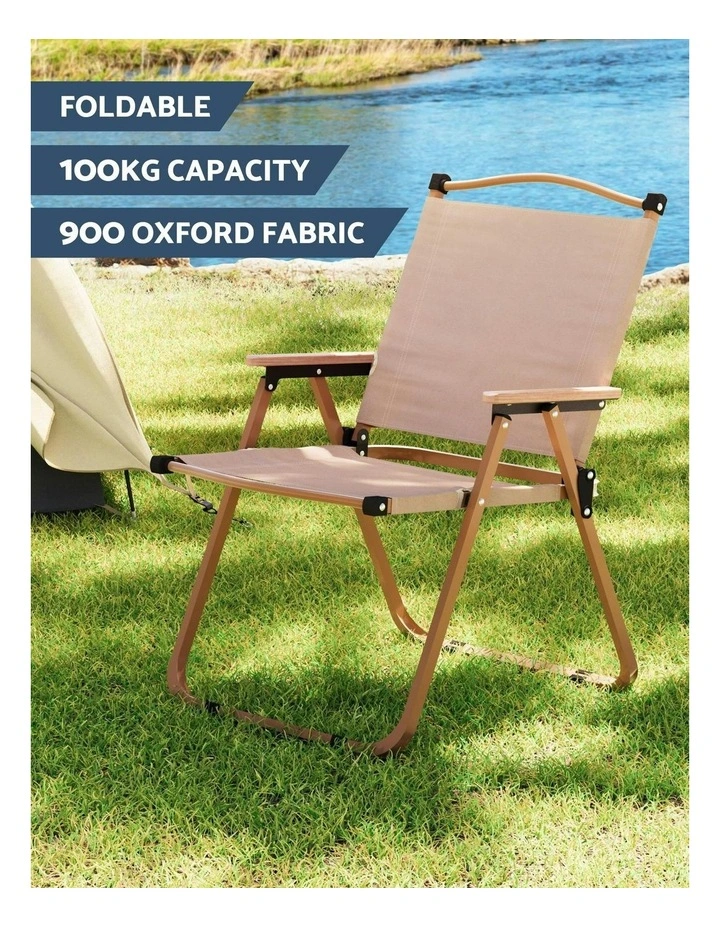 Aluminium Portable Camping Table Chair Set 3 Piece in White image 5