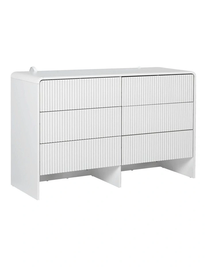 6 Chest of Drawers Dresser Cabinet in White image 1