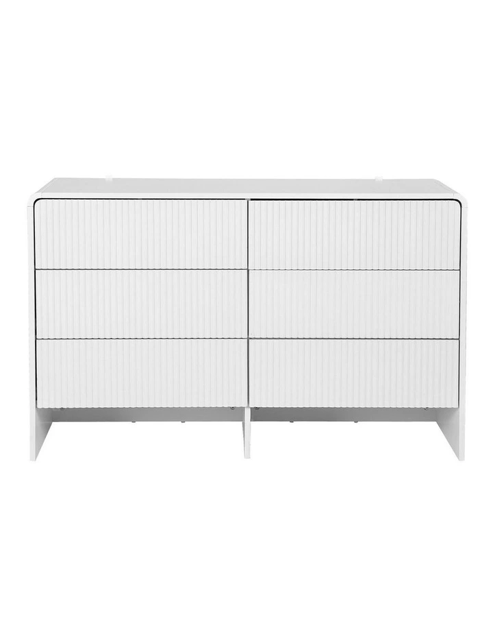 6 Chest of Drawers Dresser Cabinet in White image 2