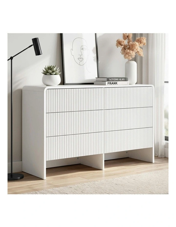 6 Chest of Drawers Dresser Cabinet in White image 3