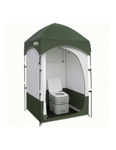 Portable Camping Toilet Shower Tent 20L in Green